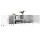 vidaXL Mobile Porta TV Bianco Lucido 150x30x50 cm in Legno Multistrato vidaXL Mobile Porta TV Bianco Lucido 150x30x50 cm in Legno Multistrato