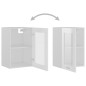 Armadio Sospeso con Vetro Bianco Lucido 40x31x60 cm Truciolato Armadio Sospeso con Vetro Bianco Lucido 40x31x60 cm Truciolato