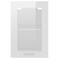 Armadio Sospeso con Vetro Bianco Lucido 40x31x60 cm Truciolato Armadio Sospeso con Vetro Bianco Lucido 40x31x60 cm Truciolato