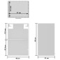 Armadio Sospeso con Vetro Bianco Lucido 40x31x60 cm Truciolato Armadio Sospeso con Vetro Bianco Lucido 40x31x60 cm Truciolato