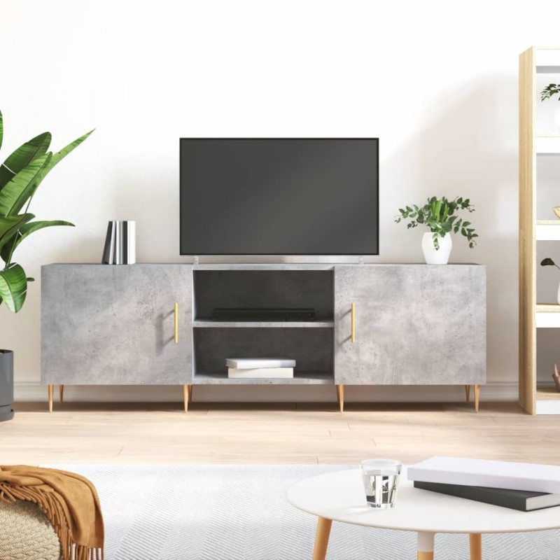 vidaXL Mobile Porta TV Grigio Cemento 150x30x50cm in Legno Multistrato vidaXL Mobile Porta TV Grigio Cemento 150x30x50cm in Legno Multistrato
