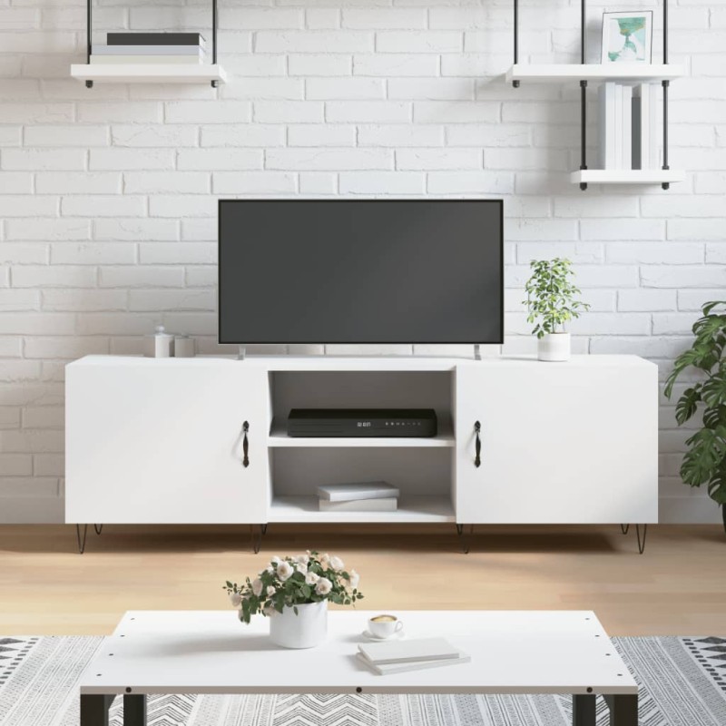 vidaXL Mobile Porta TV Bianco 150x30x50 cm in Legno Multistrato vidaXL Mobile Porta TV Bianco 150x30x50 cm in Legno Multistrato