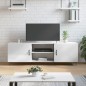 vidaXL Mobile Porta TV Bianco Lucido 150x30x50 cm in Legno Multistrato vidaXL Mobile Porta TV Bianco Lucido 150x30x50 cm in Legno Multistrato
