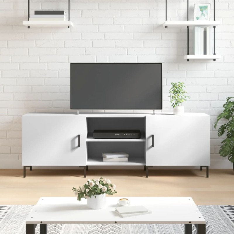 vidaXL Mobile Porta TV Bianco 150x30x50 cm in Legno Multistrato vidaXL Mobile Porta TV Bianco 150x30x50 cm in Legno Multistrato