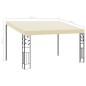 Gazebo a Parete 4x3x2,5 m Crema Gazebo a Parete 4x3x2,5 m Crema