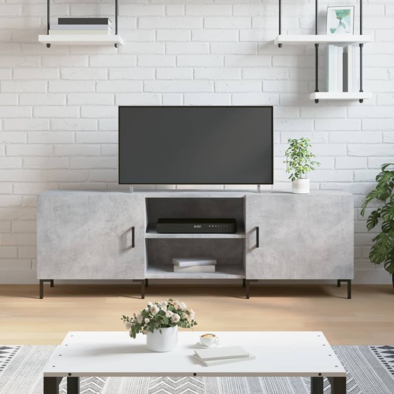 vidaXL Mobile Porta TV Grigio Cemento 150x30x50cm in Legno Multistrato vidaXL Mobile Porta TV Grigio Cemento 150x30x50cm in Legno Multistrato