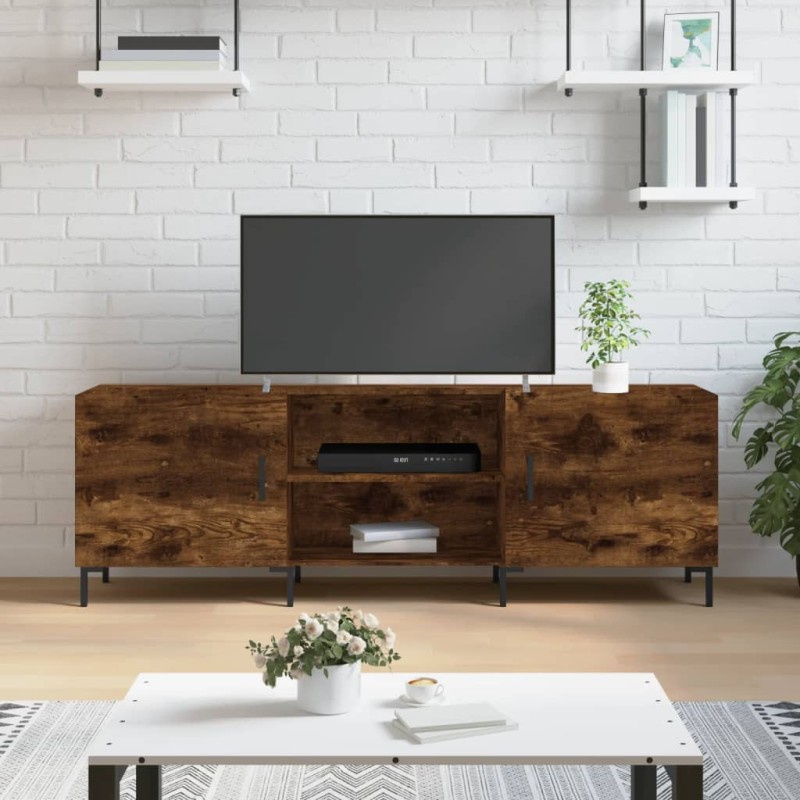 vidaXL Mobile Porta TV Rovere Fumo 150x30x50 cm in Legno Multistrato vidaXL Mobile Porta TV Rovere Fumo 150x30x50 cm in Legno Multistrato