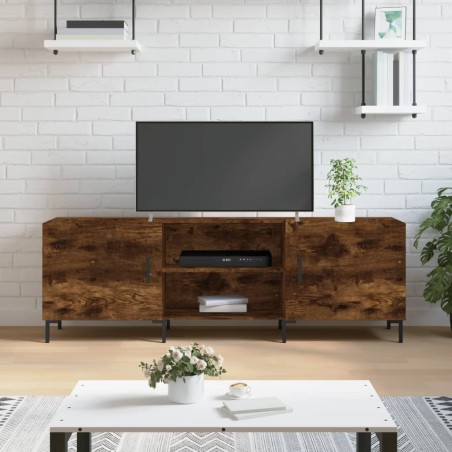 vidaXL Mobile Porta TV Rovere Fumo 150x30x50 cm in Legno Multistrato