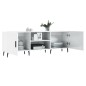 vidaXL Mobile Porta TV Bianco Lucido 150x30x50 cm in Legno Multistrato vidaXL Mobile Porta TV Bianco Lucido 150x30x50 cm in Legno Multistrato