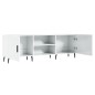 vidaXL Mobile Porta TV Bianco Lucido 150x30x50 cm in Legno Multistrato vidaXL Mobile Porta TV Bianco Lucido 150x30x50 cm in Legno Multistrato