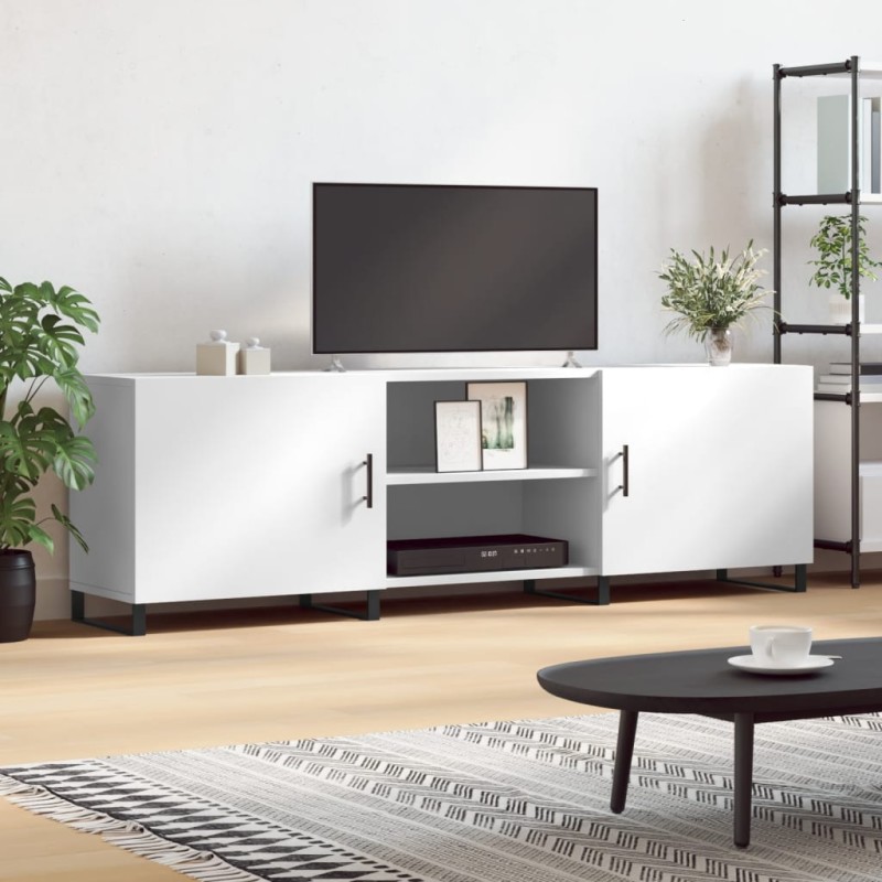 vidaXL Mobile Porta TV Bianco 150x30x50 cm in Legno Multistrato vidaXL Mobile Porta TV Bianco 150x30x50 cm in Legno Multistrato