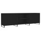 vidaXL Mobile Porta TV Nero 150x30x50 cm in Legno Multistrato