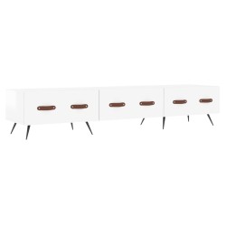 vidaXL Mobile Porta TV Bianco Lucido 150x36x30 cm in Legno Multistrato