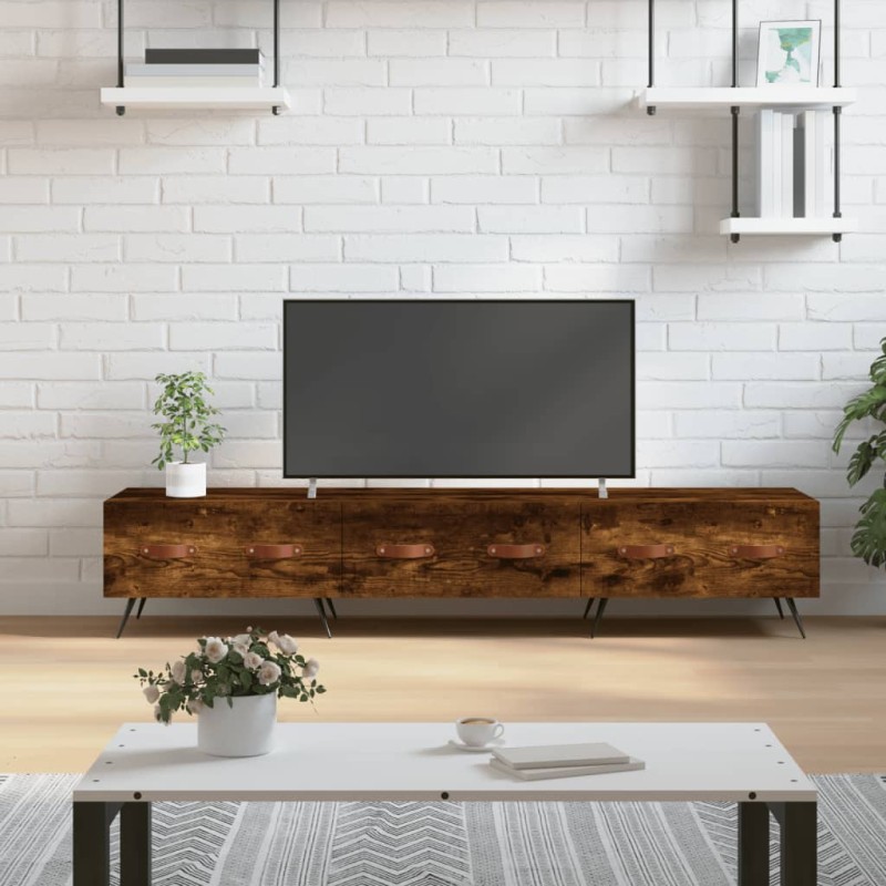 vidaXL Mobile Porta TV Rovere Fumo 150x36x30 cm in Legno Multistrato vidaXL Mobile Porta TV Rovere Fumo 150x36x30 cm in Legno Multistrato