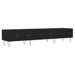 vidaXL Mobile Porta TV Nero 150x36x30 cm in Legno Multistrato