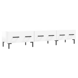 vidaXL Mobile Porta TV Bianco Lucido 150x36x30 cm in Legno Multistrato