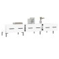 vidaXL Mobile Porta TV Bianco Lucido 150x36x30 cm in Legno Multistrato
