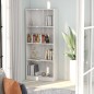 Libreria a 4 Ripiani Bianca Lucida 60x24x142 cm in Truciolato Libreria a 4 Ripiani Bianca Lucida 60x24x142 cm in Truciolato