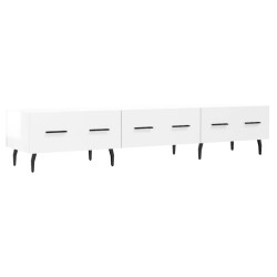 vidaXL Mobile Porta TV Bianco Lucido 150x36x30 cm in Legno Multistrato