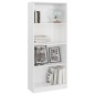 Libreria a 4 Ripiani Bianca Lucida 60x24x142 cm in Truciolato Libreria a 4 Ripiani Bianca Lucida 60x24x142 cm in Truciolato