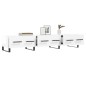vidaXL Mobile Porta TV Bianco Lucido 150x36x30 cm in Legno Multistrato vidaXL Mobile Porta TV Bianco Lucido 150x36x30 cm in Legno Multistrato