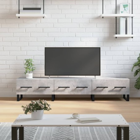 vidaXL Mobile Porta TV Grigio Cemento 150x36x30 cm Legno Multistrato