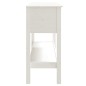 Tavolo Consolle Bianco 100x35x75 cm in Legno Massello di Pino Tavolo Consolle Bianco 100x35x75 cm in Legno Massello di Pino