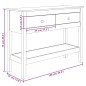 Tavolo Consolle Bianco 100x35x75 cm in Legno Massello di Pino Tavolo Consolle Bianco 100x35x75 cm in Legno Massello di Pino