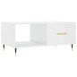 vidaXL Tavolino da Salotto Bianco Lucido 90x50x40 cm Legno Multistrato