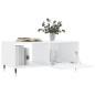 vidaXL Tavolino da Salotto Bianco Lucido 90x50x40 cm Legno Multistrato
