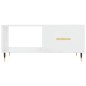 vidaXL Tavolino da Salotto Bianco Lucido 90x50x40 cm Legno Multistrato