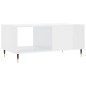 vidaXL Tavolino da Salotto Bianco Lucido 90x50x40 cm Legno Multistrato