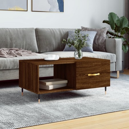 vidaXL Tavolino da Salotto Rovere Marrone 90x50x40cm Legno Multistrato