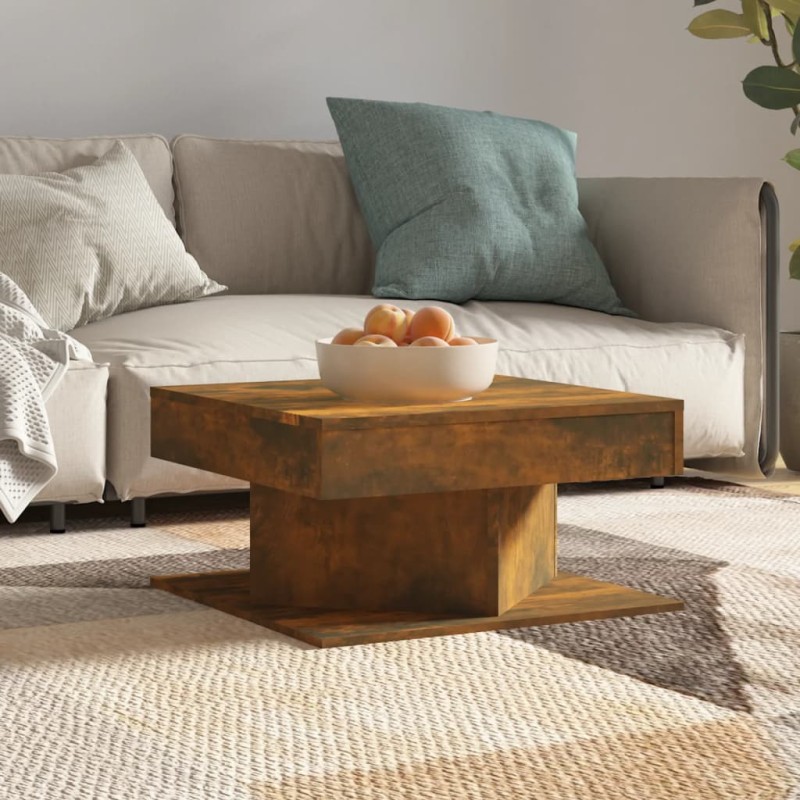 Tavolino da Salotto Rovere Fumo 57x57x30cm in Legno Multistrato Tavolino da Salotto Rovere Fumo 57x57x30cm in Legno Multistrato
