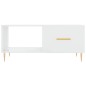 vidaXL Tavolino da Salotto Bianco Lucido 90x50x40 cm Legno Multistrato