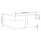 Tavolino da Salotto Rovere Fumo 57x57x30cm in Legno Multistrato Tavolino da Salotto Rovere Fumo 57x57x30cm in Legno Multistrato