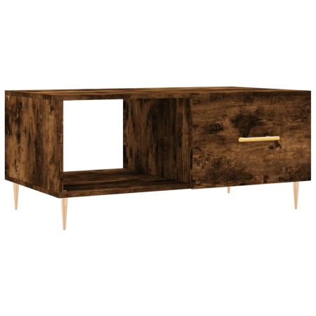 vidaXL Tavolino da Salotto Rovere Fumo 90x50x40cm in Legno Multistrato