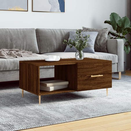 vidaXL Tavolino da Salotto Rovere Marrone 90x50x40cm Legno Multistrato