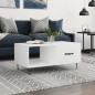 vidaXL Tavolino da Salotto Bianco 90x50x40 cm in Legno Multistrato