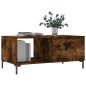 vidaXL Tavolino da Salotto Rovere Fumo 90x50x40cm in Legno Multistrato