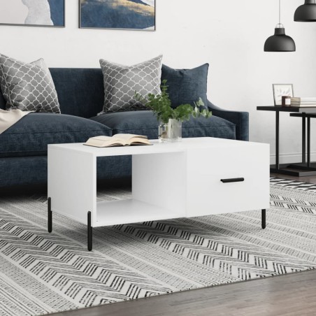 vidaXL Tavolino da Salotto Bianco 90x50x40 cm in Legno Multistrato