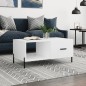 vidaXL Tavolino da Salotto Bianco 90x50x40 cm in Legno Multistrato