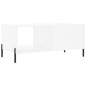vidaXL Tavolino da Salotto Bianco 90x50x40 cm in Legno Multistrato