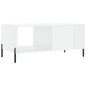 vidaXL Tavolino da Salotto Bianco Lucido 90x50x40 cm Legno Multistrato