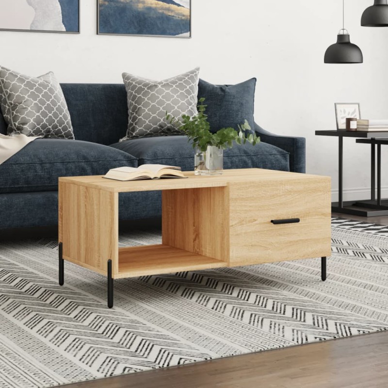 vidaXL Tavolino da Salotto Rovere Sonoma 90x50x40 cm Legno Multistrato