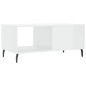 vidaXL Tavolino da Salotto Bianco Lucido 90x50x40 cm Legno Multistrato