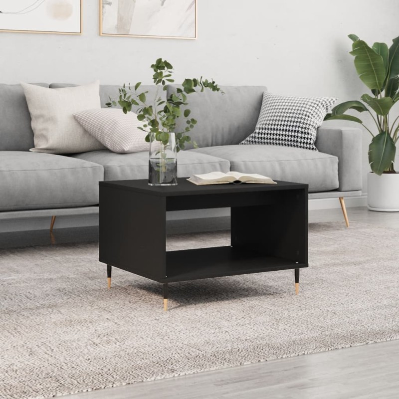 vidaXL Tavolino da Salotto Nero 60x50x40 cm in Legno Multistrato