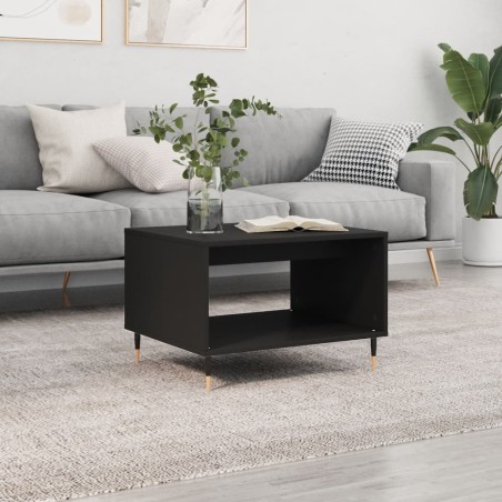 vidaXL Tavolino da Salotto Nero 60x50x40 cm in Legno Multistrato