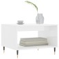 vidaXL Tavolino da Salotto Bianco Lucido 60x50x40 cm Legno Multistrato