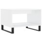 vidaXL Tavolino da Salotto Bianco Lucido 60x50x40 cm Legno Multistrato